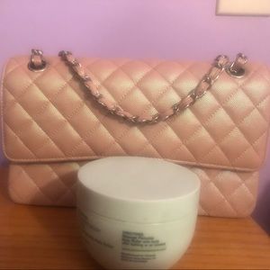 Iridescent Pink Quilted Handbag